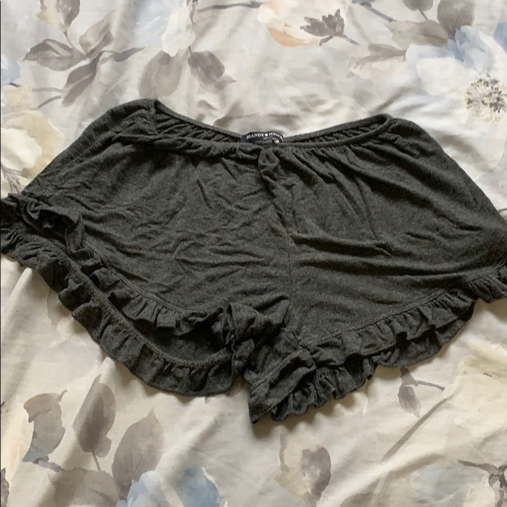 Gray Brandy Flowey Shorts